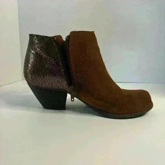 BC Footwear Women's Eager Beaver Bootie Brown Metallic Back Size 7 - Picture 5 of 10